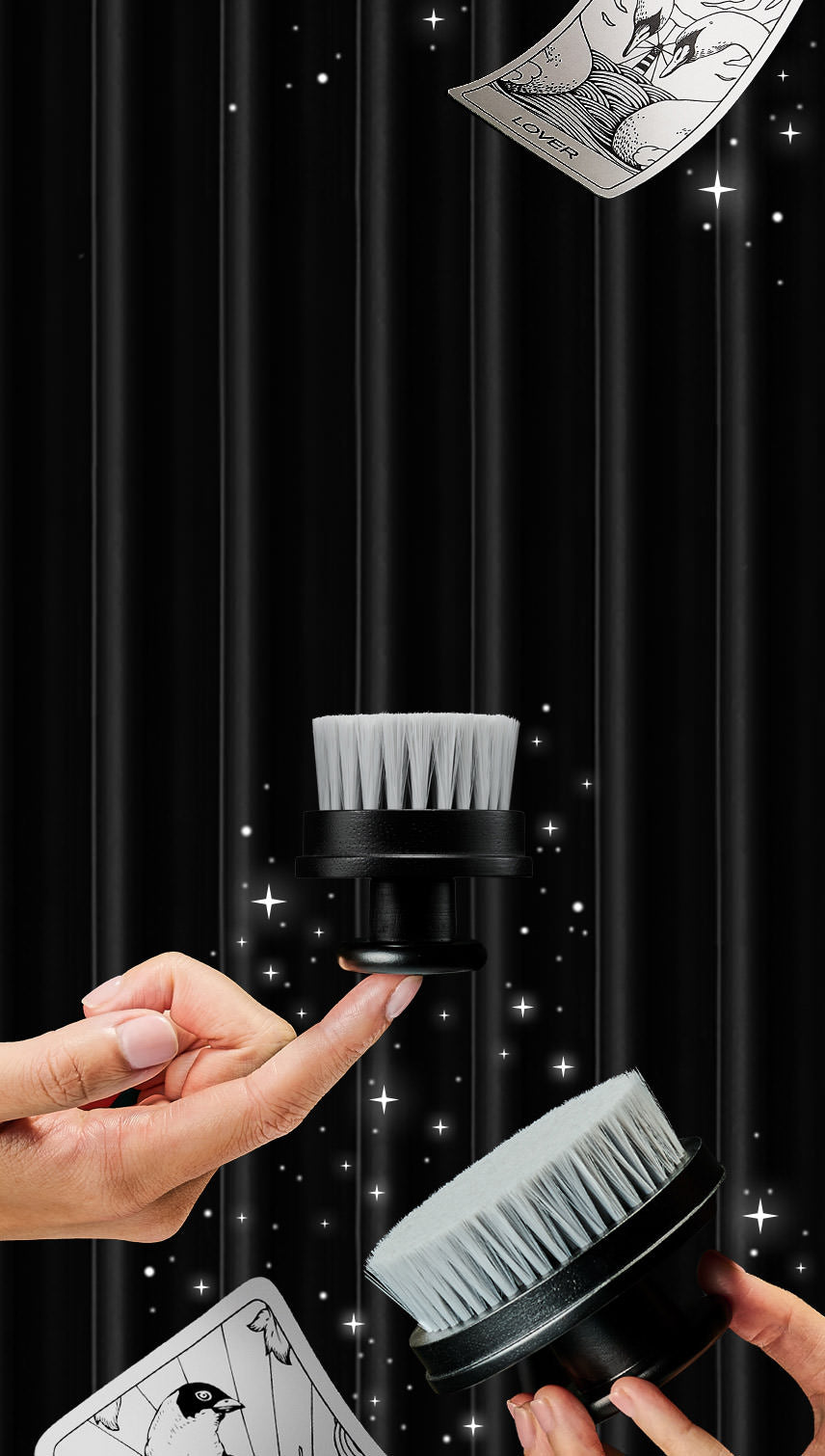 Promotional banner for face and body brushes