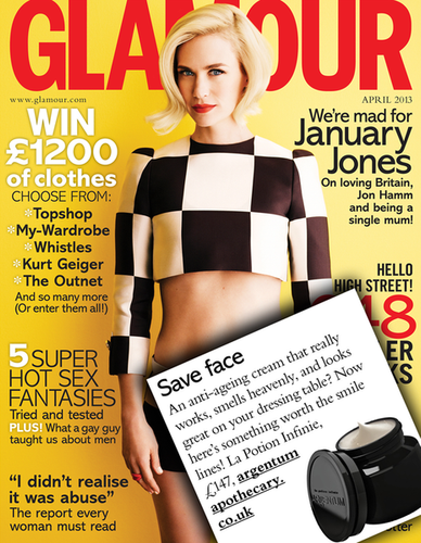 Magazine cover for Glamour