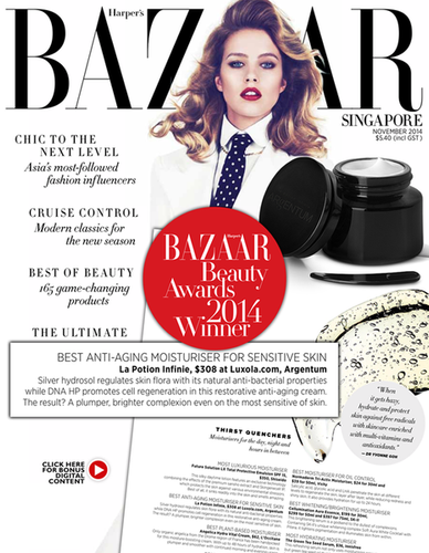 Magazine cover for Harpers Bazaar